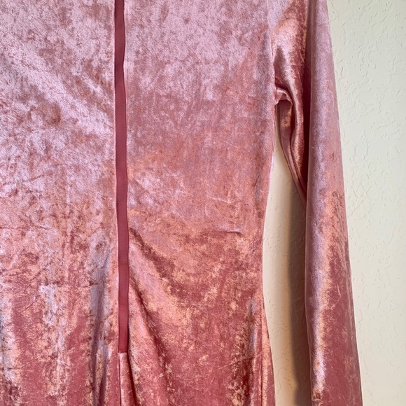 Pink Bodycon dress - crushed velvet - Picture 8 of 11